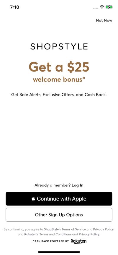 Signups screenshot 