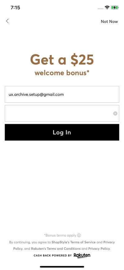 Logins screenshot 