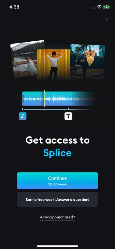 Subscription screenshot 