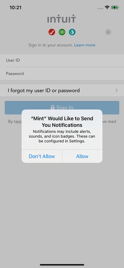 Permission screenshot 
