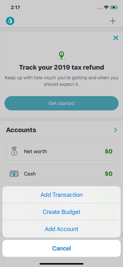 Action Options screenshot 