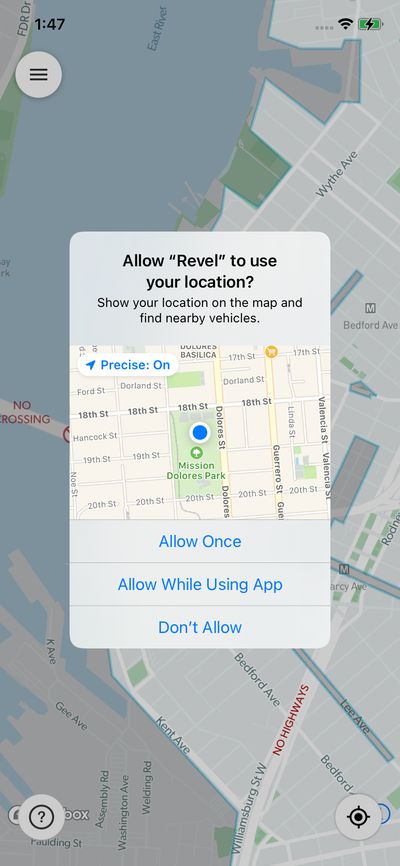 Permission screenshot 