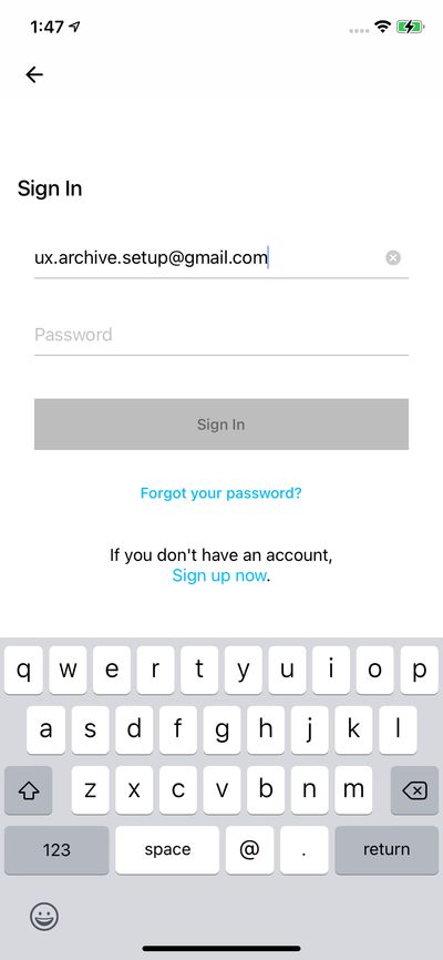 Logins screenshot 