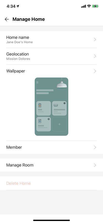 Settings screenshot 
