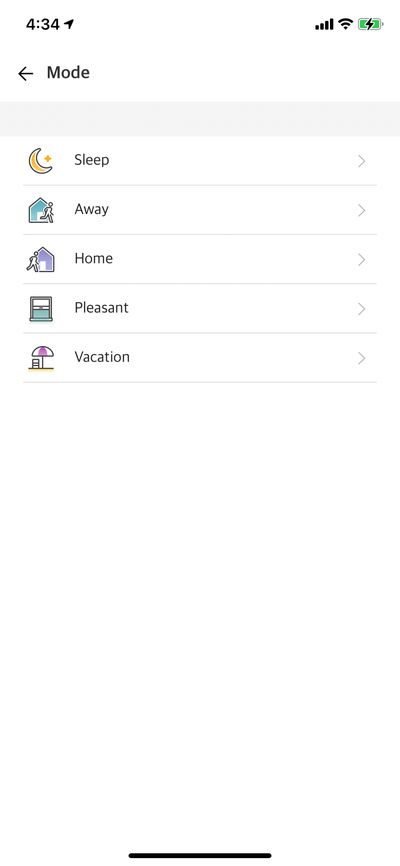 Settings screenshot 