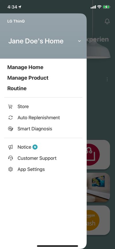 Settings screenshot 