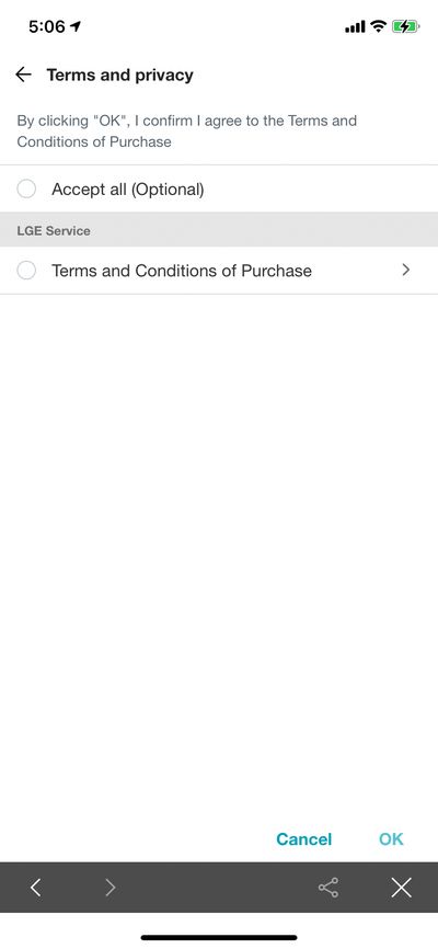 Privacy & Terms screenshot 