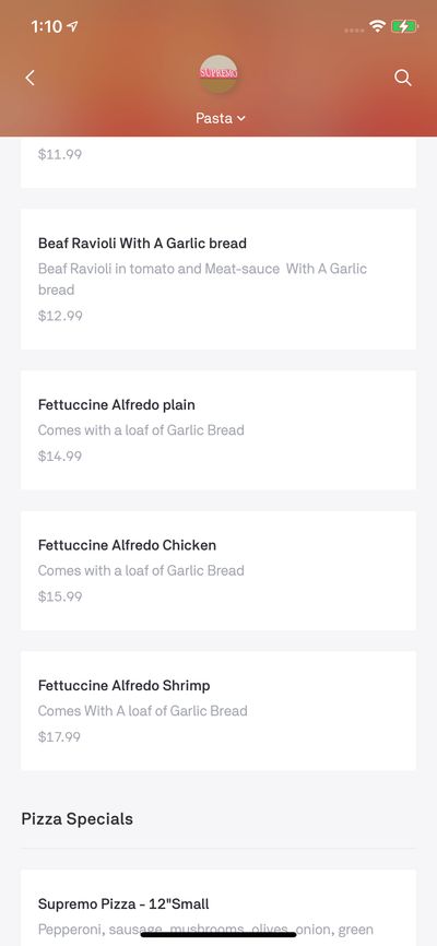 Recipes & Menus screenshot 