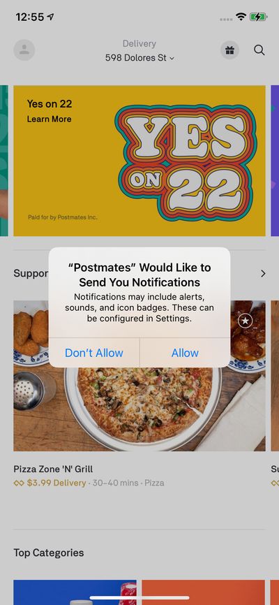 Permission screenshot 