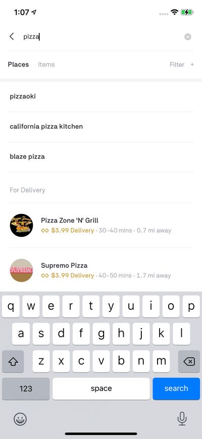 Search screenshot 