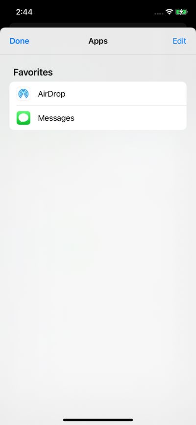 Action Options screenshot 