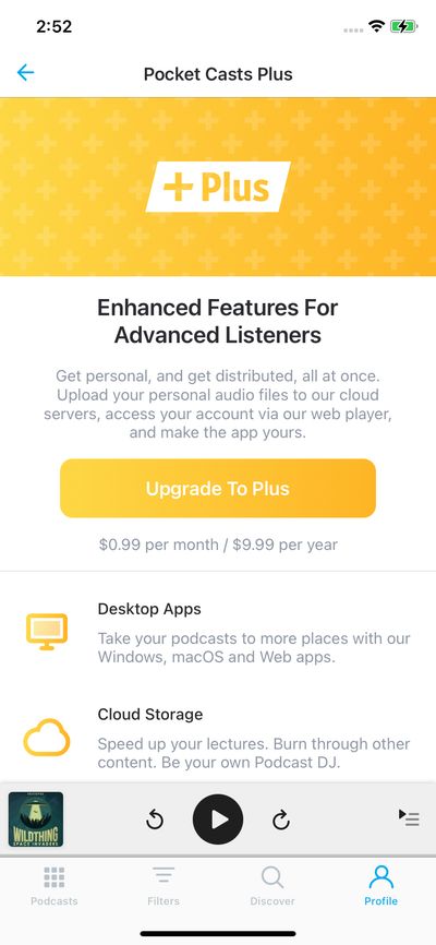 Subscription screenshot 