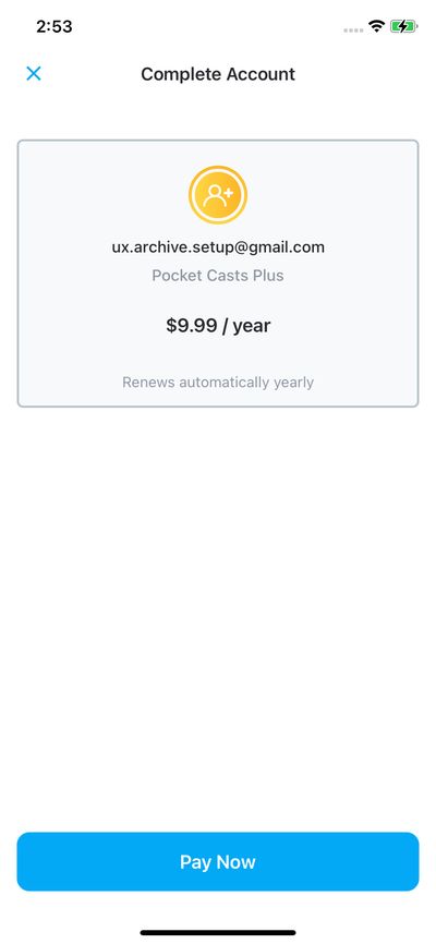Subscription screenshot 