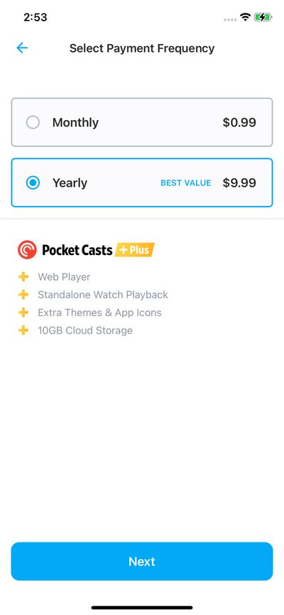 Subscription screenshot 