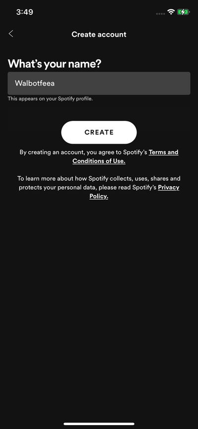 Signups screenshot 
