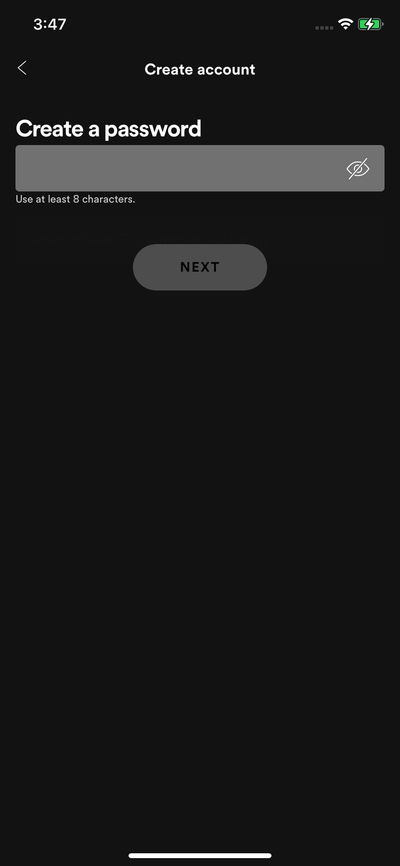 Signups screenshot 