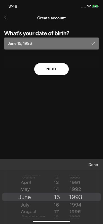 Signups screenshot 