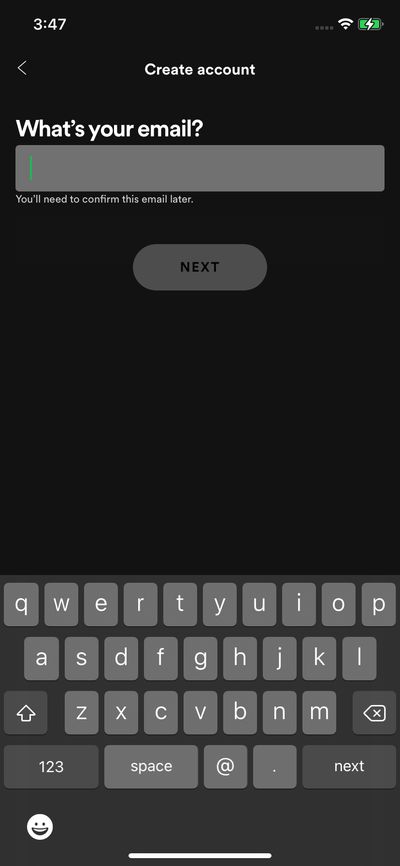 Signups screenshot 