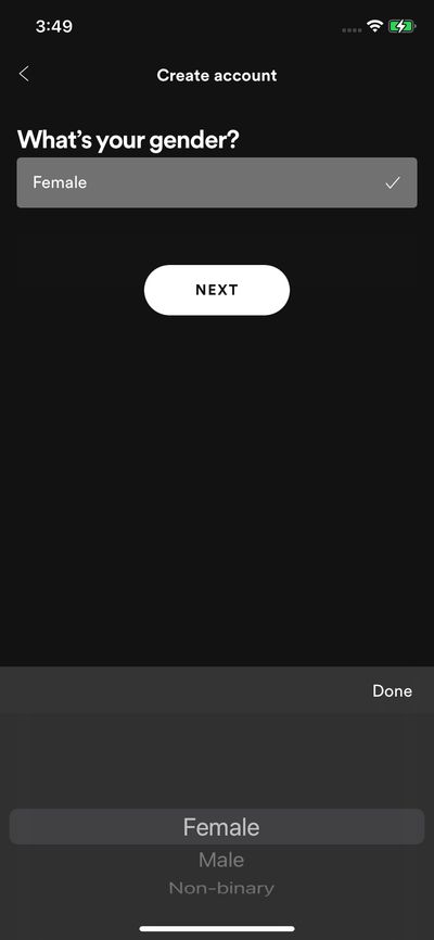 Signups screenshot 