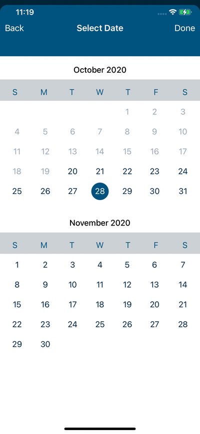 Calendars screenshot 