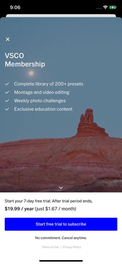 Subscription screenshot 