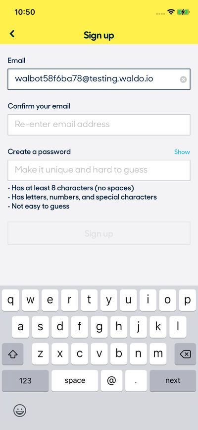 Signups screenshot 