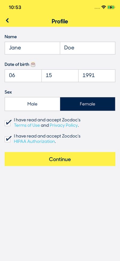 Signups screenshot 