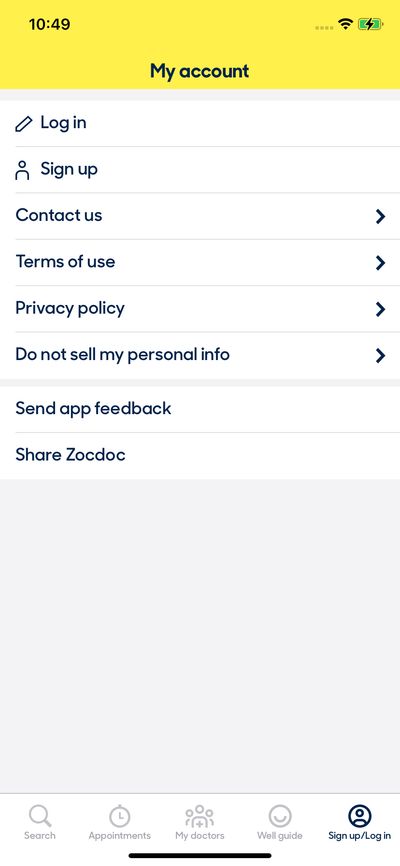 Profile & Account screenshot 