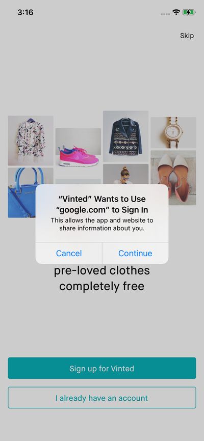 Permission screenshot 