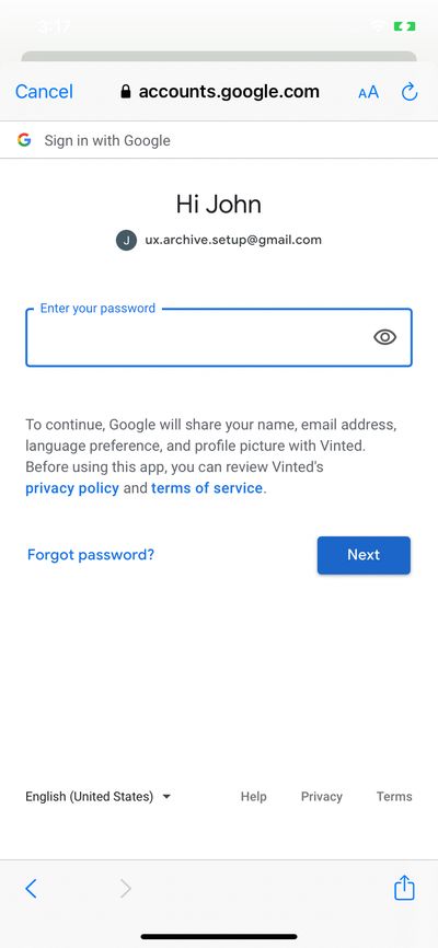 Logins screenshot 