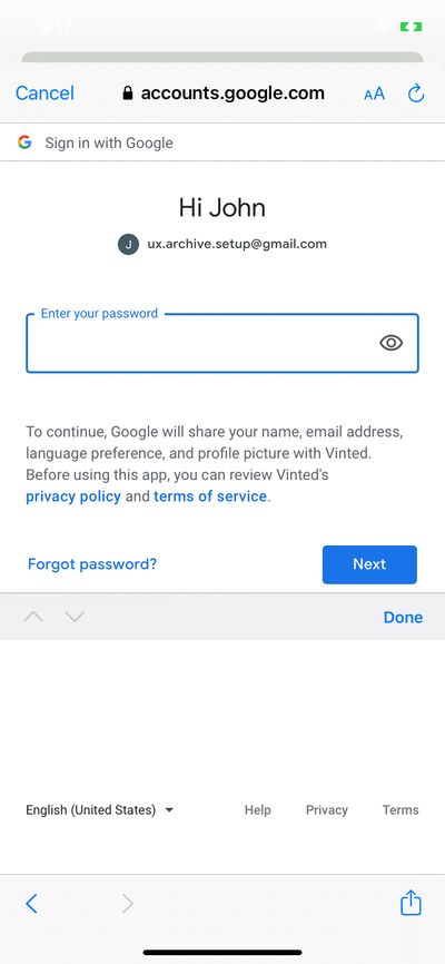 Logins screenshot 