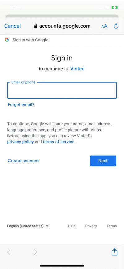Logins screenshot 