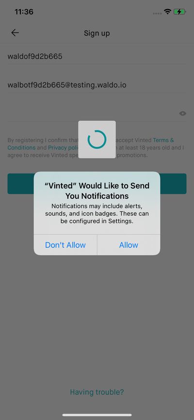 Permission screenshot 