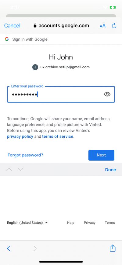Logins screenshot 