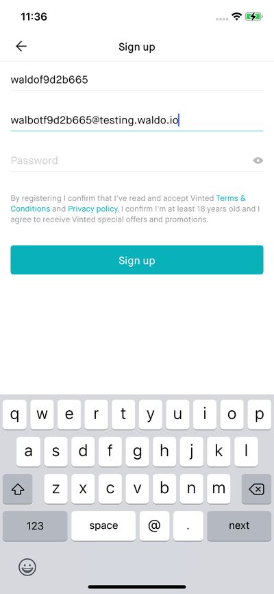 Signups screenshot 