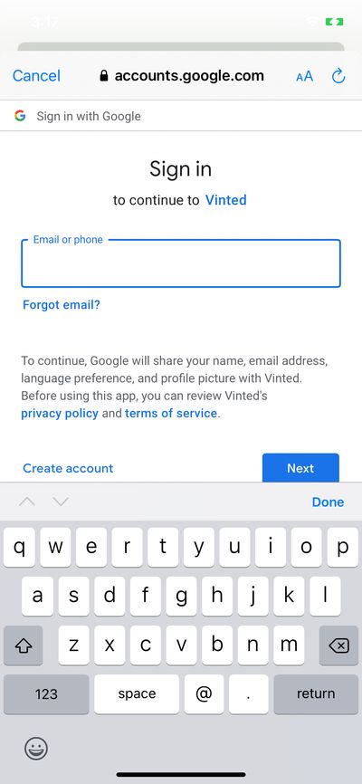 Logins screenshot 