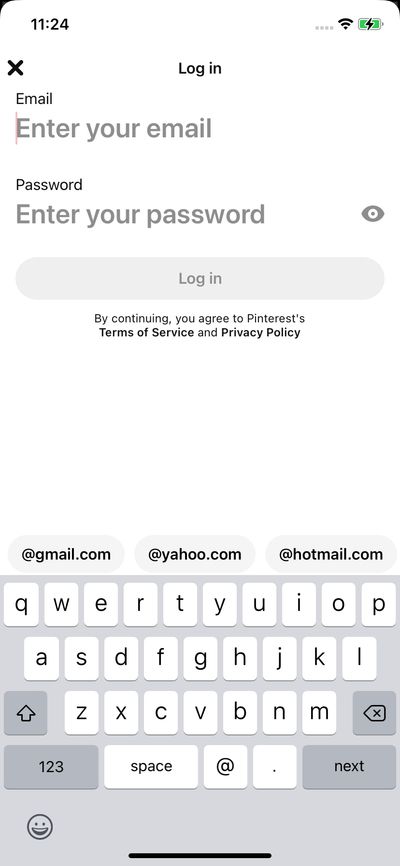 Logins screenshot 