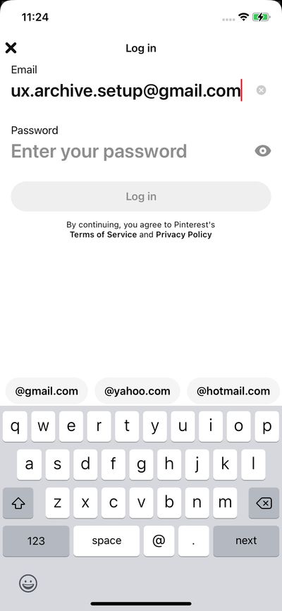 Logins screenshot 