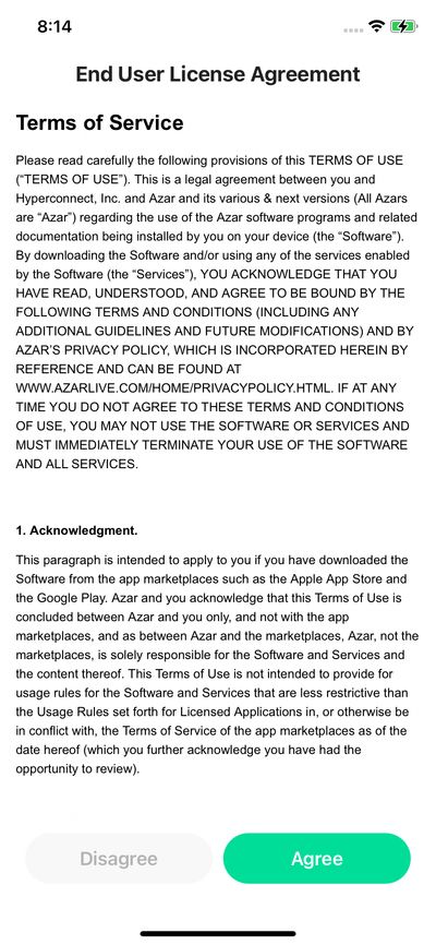 Privacy & Terms screenshot 