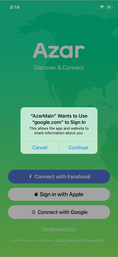Permission screenshot 