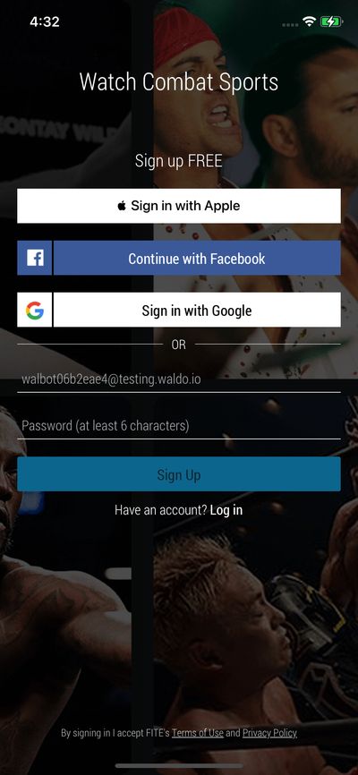 Signups screenshot 