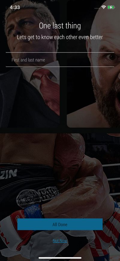 Signups screenshot 