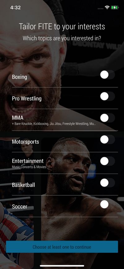 Setups screenshot 