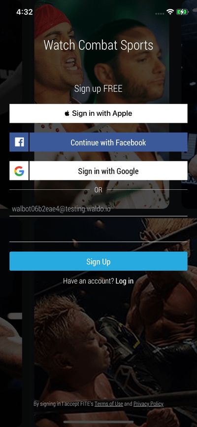 Signups screenshot 