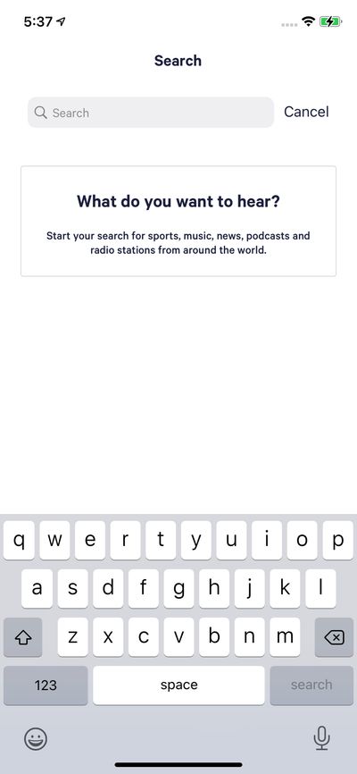 Search screenshot 