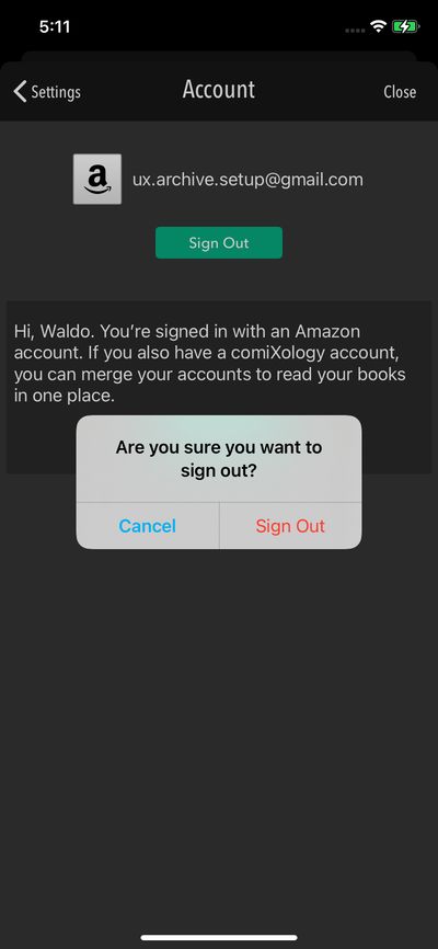 Confirmation screenshot 