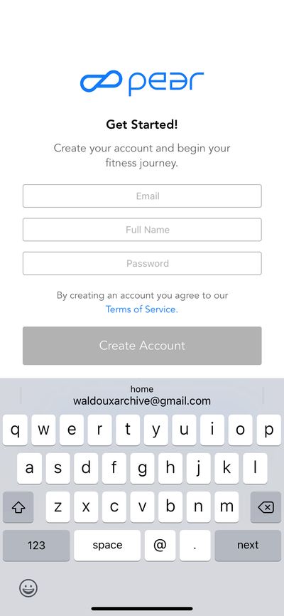 Signups screenshot 