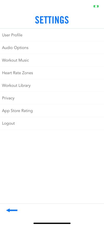 Settings screenshot 