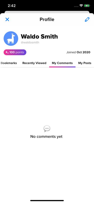 Comments screenshot 