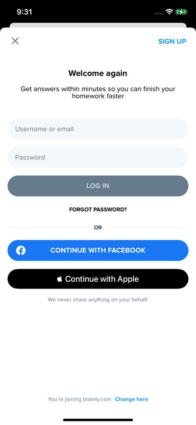 Logins screenshot 